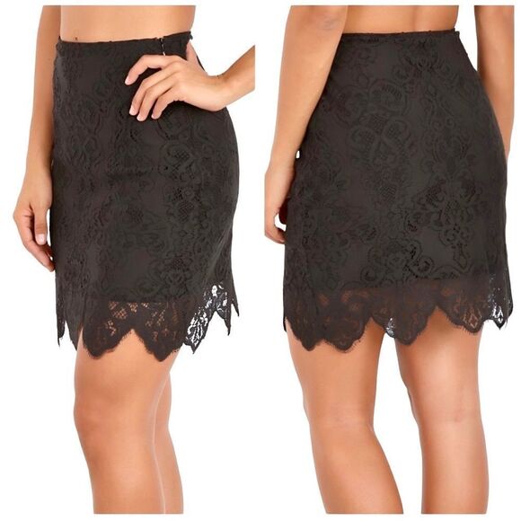 NWOT For Love and Lemons Midnight Lace High Waisted Mini Skirt - Picture 9 of 11